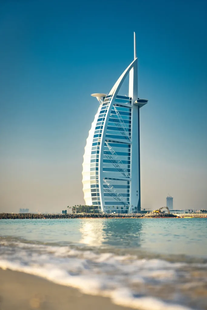 Burj Al Arab hotel in Dubai in daylight